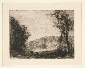 Campagne Bois?e (zalesněný venkov) od Jean Baptiste Camille Corot