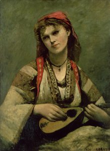 Christine Nilson (1843-1921) aneb Čech s mandolínou od Jean Baptiste Camille Corot