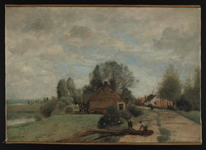 Corot - Die Straße zu den Holzfällern, Arleux-du-Nord, 1871, NMW A 24958