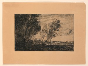 In the Dunes: Suvenýr z lesů v Hauge od Jean Baptiste Camille Corot