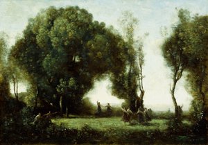 Tanec nymf, od Jean Baptiste Camille Corot