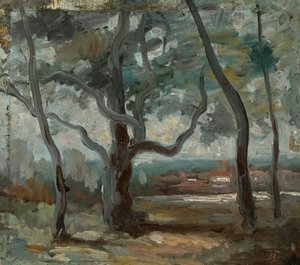 Velký strom (studie) od Jean Baptiste Camille Corot