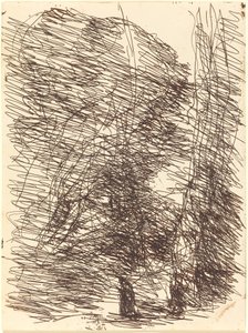 Dreamer under Tall Trees Snílek pod vysokými stromy, 1874. od Jean Baptiste Camille Corot