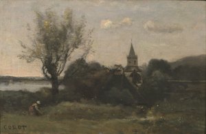 Ennery poblíž Auvers od Jean Baptiste Camille Corot