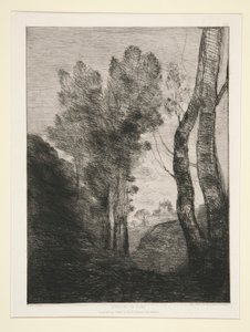 Environs de Rome (blízko Říma) od Jean Baptiste Camille Corot