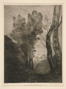 Environs de Rome (blízko Říma) od Jean Baptiste Camille Corot