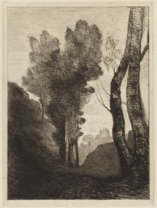Okolí Říma od Jean Baptiste Camille Corot