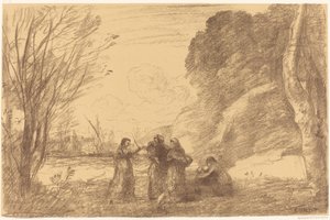 Familie in Terracina Une famille à terracine, 1871