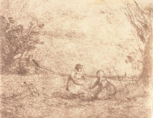 Děti na farmě Děti na farmě, 1853. od Jean Baptiste Camille Corot