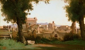 Blick von den Farnese-Gärten, Rom von Jean-Baptiste-Camille Corot