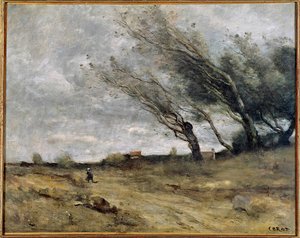 Gale Painting od Camille Corot (1796-1875) 1870 Sun. 0,47 X 0,58 m Reims. Muzeum výtvarných umění od Jean Baptiste Camille Corot