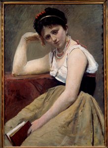 Přerušené čtení od Jean Baptiste Camille Corot