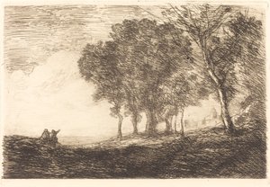 Italská krajina od Jean Baptiste Camille Corot