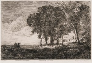 Italská krajina, c1865. od Jean Baptiste Camille Corot