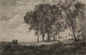 Italská krajina, c. 1865. od Jean Baptiste Camille Corot