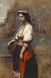 Italka u studny od Jean Baptiste Camille Corot