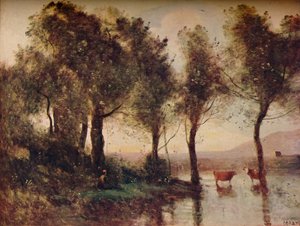 LEtang, The Ponds, 19. století, 1910 od Jean-Baptiste-Camille Corot