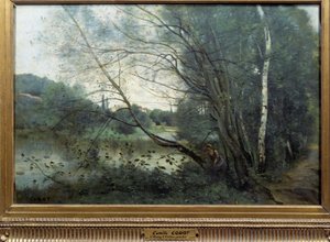 Rybník s olízaným stromem Obraz Camille Corot (1796-1875) Remeš z 19. století, Musee des Beaux Arts od Jean Baptiste Camille Corot