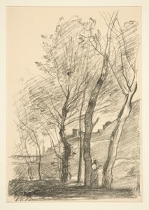 La Lecture sous les arbres (Čtení pod stromy) od Jean Baptiste Camille Corot
