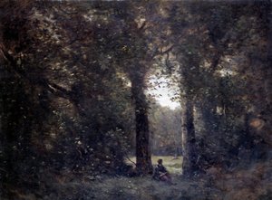 La cleriere, suvenýr města Avray Obraz Camille Corot (1796-1875) 19. století Sun. 1x1,34 m. od Jean Baptiste Camille Corot