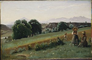 Krajina v Mornexu, kolem roku 1842 od Jean Baptiste Camille Corot