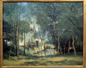 Le Moulin de Saint-Nicolas-Lez-Arras Obraz Camille Corot (1796-1875) 1874 Sun. 0,65x0,81 m Paříž, muzeum Orsay od Jean Baptiste Camille Corot
