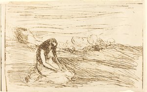 Marie Magdalena v meditaci (Madeleine en meditation) od Jean Baptiste Camille Corot