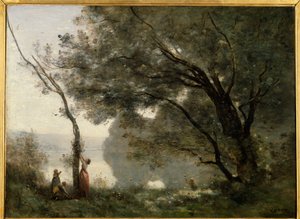 Vzpomínka na Mortefontaine. Obraz Camille Corot (1796-1875) od Jean Baptiste Camille Corot