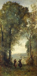 Vzpomínka na Neapolskou pláž, 1871-1872 od Jean Baptiste Camille Corot