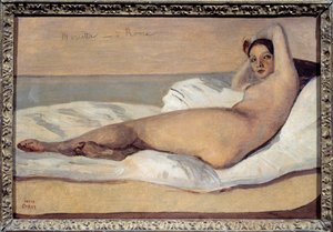 Římská odaliska: Marietta. Obraz Camille Corot (1796-1875) od Jean Baptiste Camille Corot
