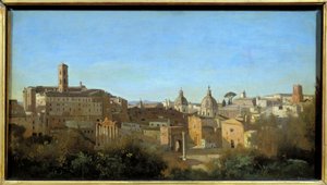 Řím, fórum při pohledu ze zahrad Farnese. Obraz Camille Corot (1796-1875) od Jean Baptiste Camille Corot