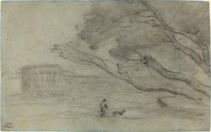 Souvenir: Römische Landschaft mit dem Kolosseum, 1865-1870 von Jean Baptiste Camille Corot