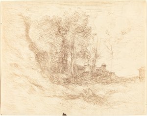 Suvenýr z Ostie od Jean Baptiste Camille Corot