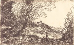Suvenýr z okolí Monaka od Jean Baptiste Camille Corot