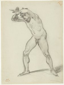 Stojící mužský akt od Jean-Baptiste-Camille Corot