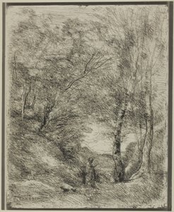 Horatovy zahrady od Jean Baptiste Camille Corot