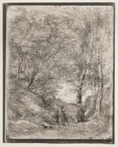 Horatovy zahrady od Jean Baptiste Camille Corot