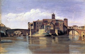 Ostrov San Bartolomeo od Jean Baptiste Camille Corot