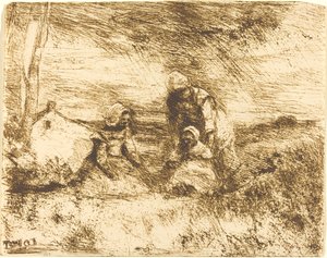 Malá sestra od Jean Baptiste Camille Corot