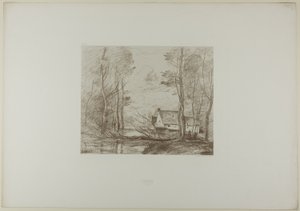 Mlýn v Cuincy, poblíž Douai od Jean Baptiste Camille Corot