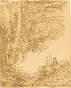 Básník a jeho múza (Le Poete et la muse) od Jean Baptiste Camille Corot