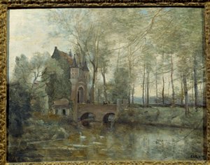 Das Schloss von Wagnouville. Gemälde von Camille Corot (1796-1875) von Jean Baptiste Camille Corot