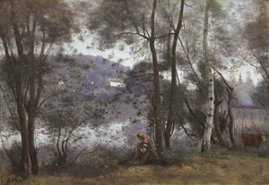 Ville d"Avray: Jezero viděné listím, 1865-1870 od Jean Baptiste Camille Corot