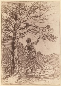 Mladá žena a smrt od Jean Baptiste Camille Corot