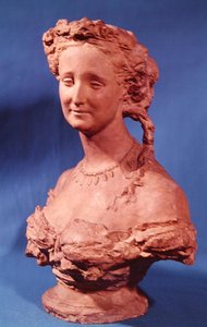 Busta Eugenie-Marie de Montijo de Guzman (1826-1920) hraběnka z Teba (terakota) od Jean-Baptiste Carpeaux