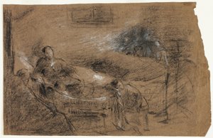 Scéna na smrtelné posteli od Jean-Baptiste Carpeaux