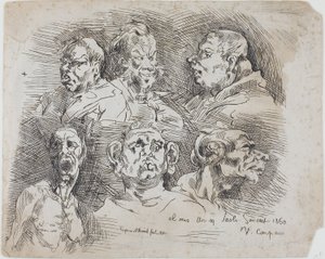Studie hlav od Jean-Baptiste Carpeaux
