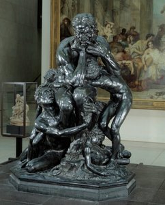 Ugolinský tyran z Pisy. Ilustrace pekla v „Božské komedii“ od Danteho. Bronzová socha od Jean Baptiste (Jean-Baptiste) Carpeaux (1827-1875)