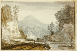 Postava řeky pod útesem od Jean Baptiste Claude Chatelain
