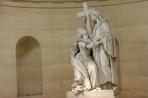 Marie Antoinetta (1755-93) v držení náboženství, 1825 (mramor) (viz také 252689)